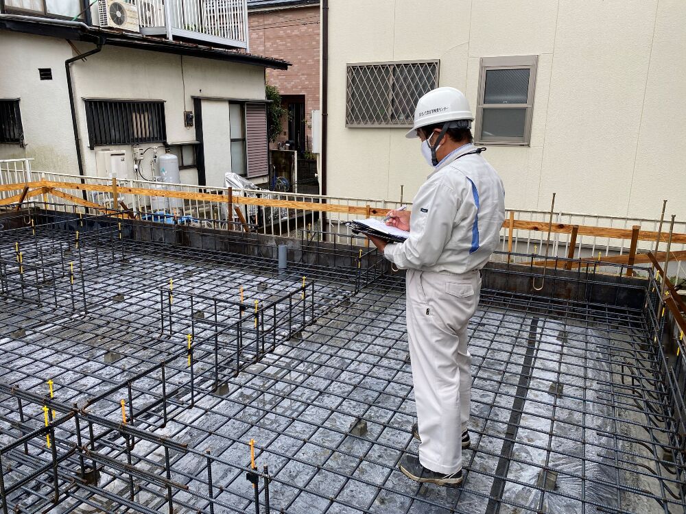 住宅基礎工事の配筋検査