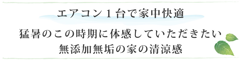 自然素材の家の夏を体感