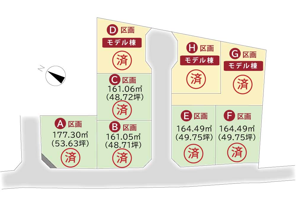 野田市売地区画図