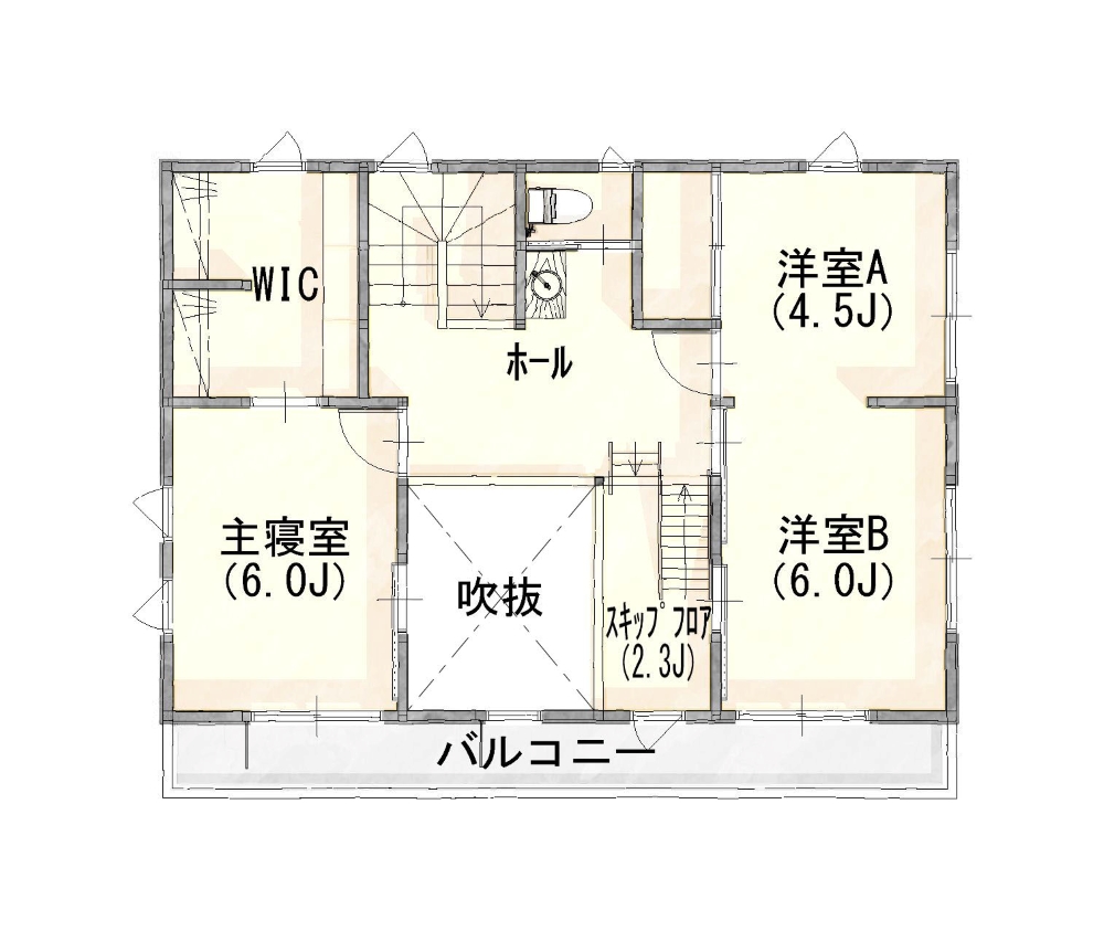 さいたま市見沼区見学会間取り2階