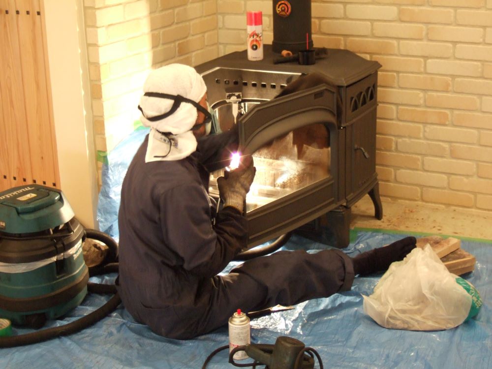 薪ストーブのメンテナンス