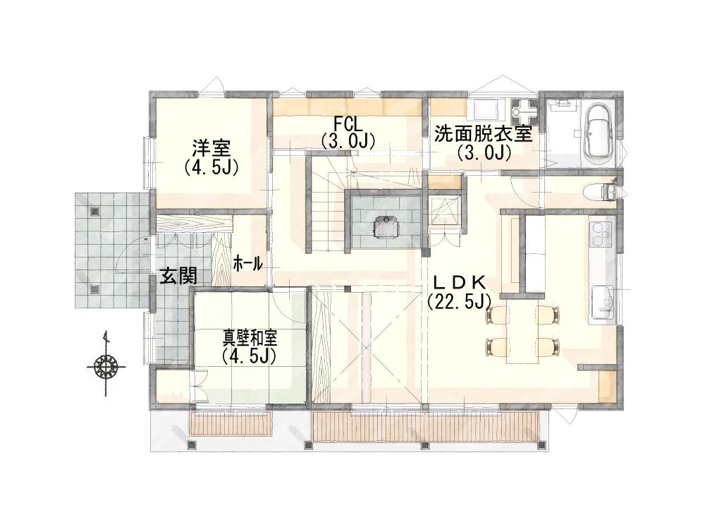 注文住宅間取り1階