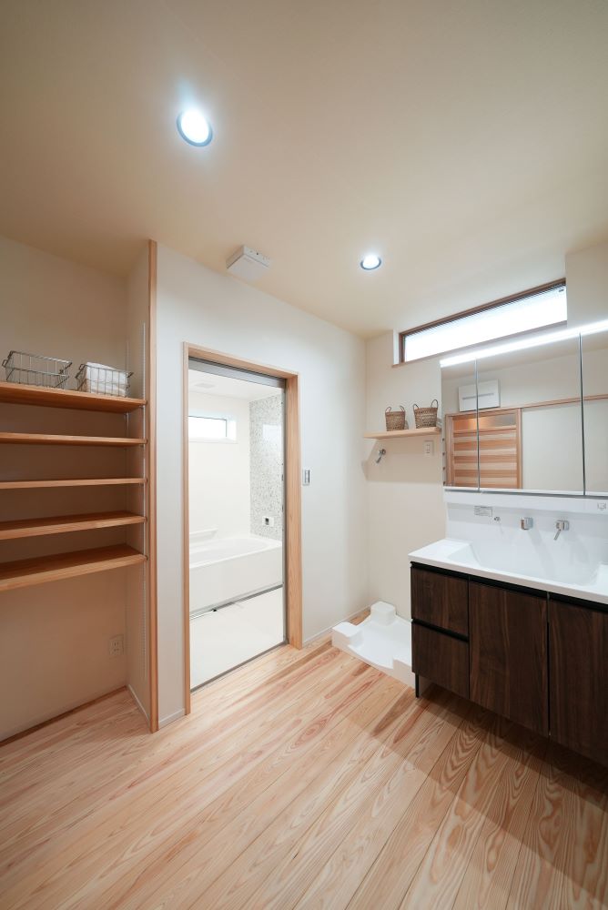 3帖の洗面脱衣室