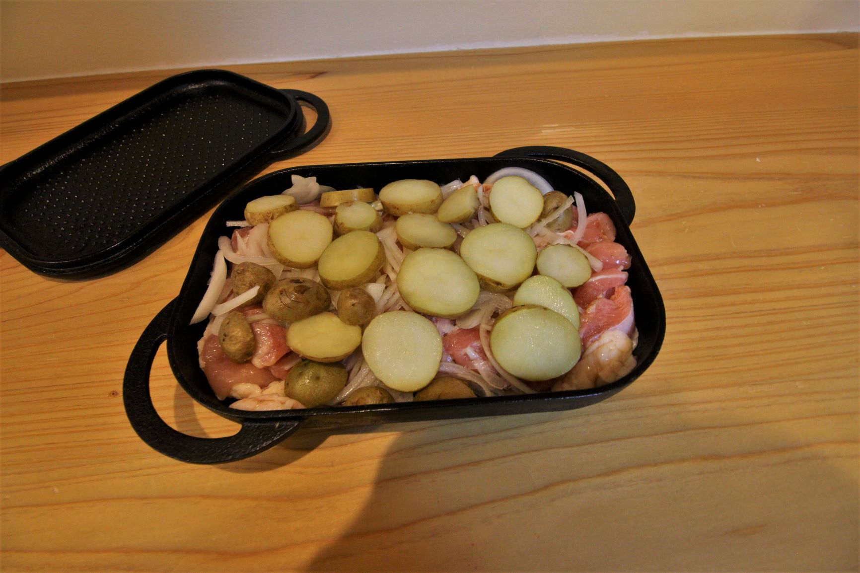 薪ストーブ料理