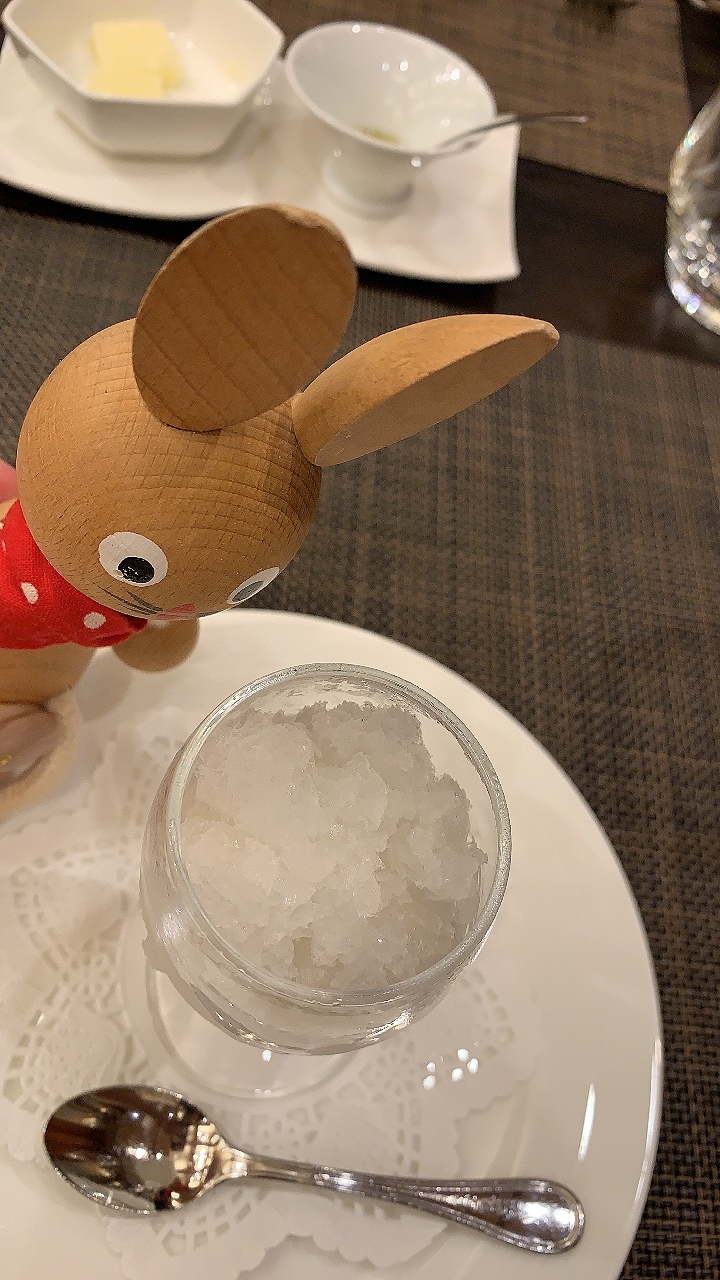 白ワインのグラニテ