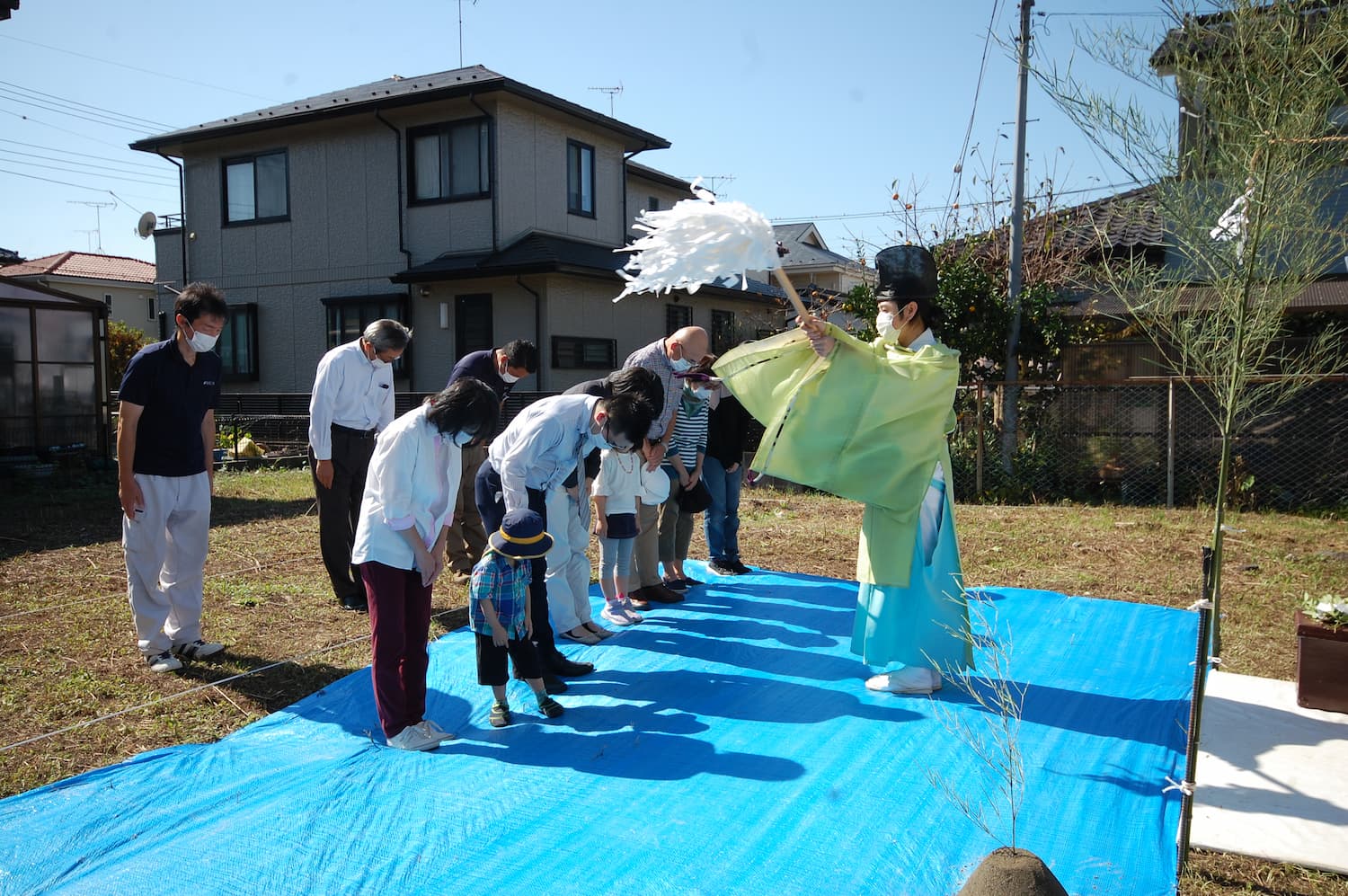 地鎮祭の様子