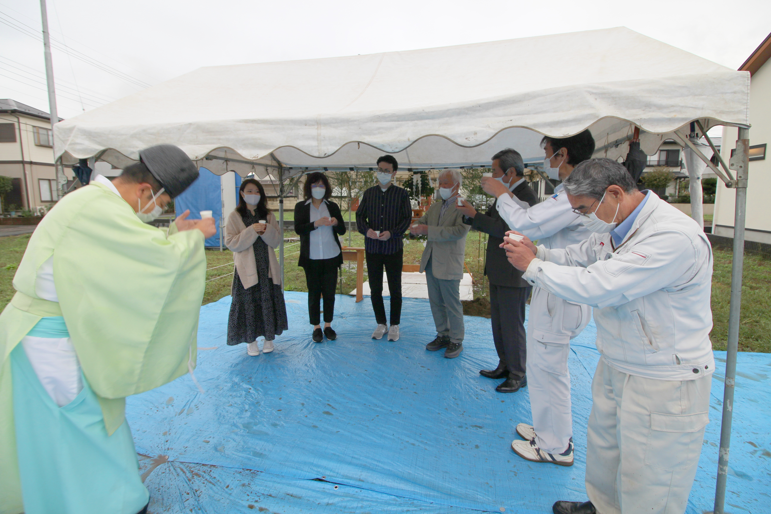 地鎮祭の様子