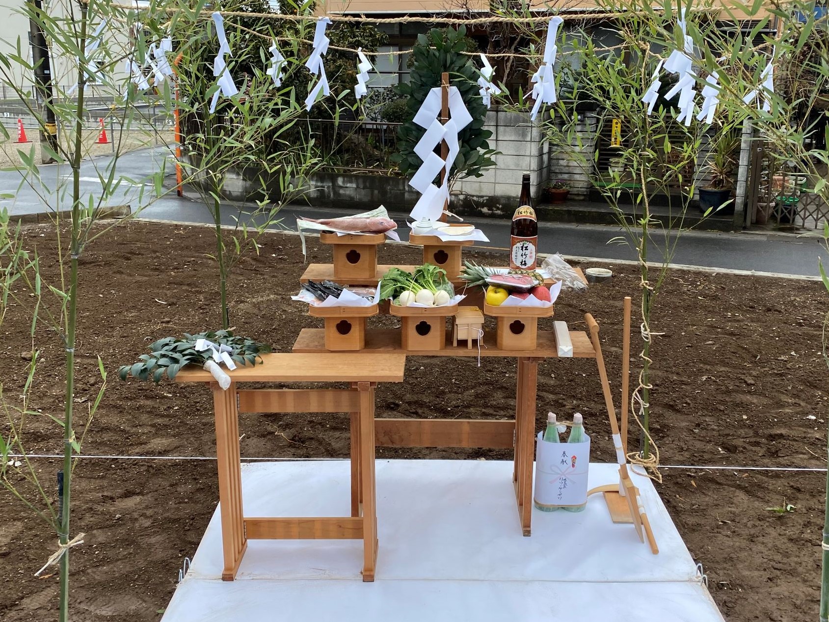 地鎮祭の祭壇