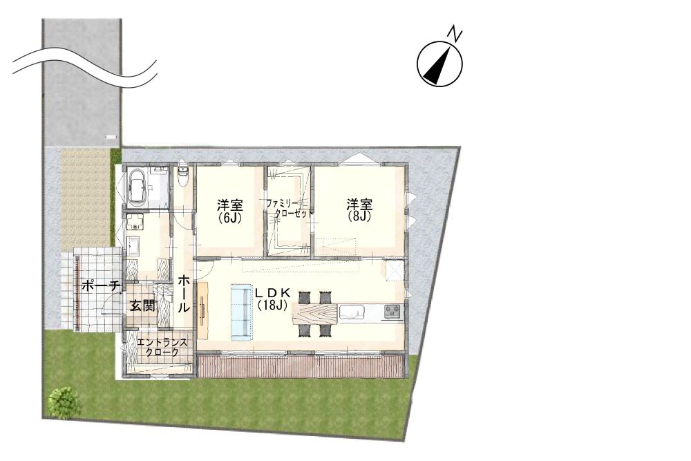 野田市モデル棟G区画間取り