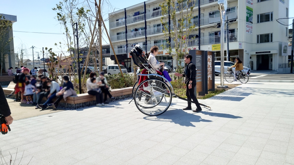 春日部イベントの人力車