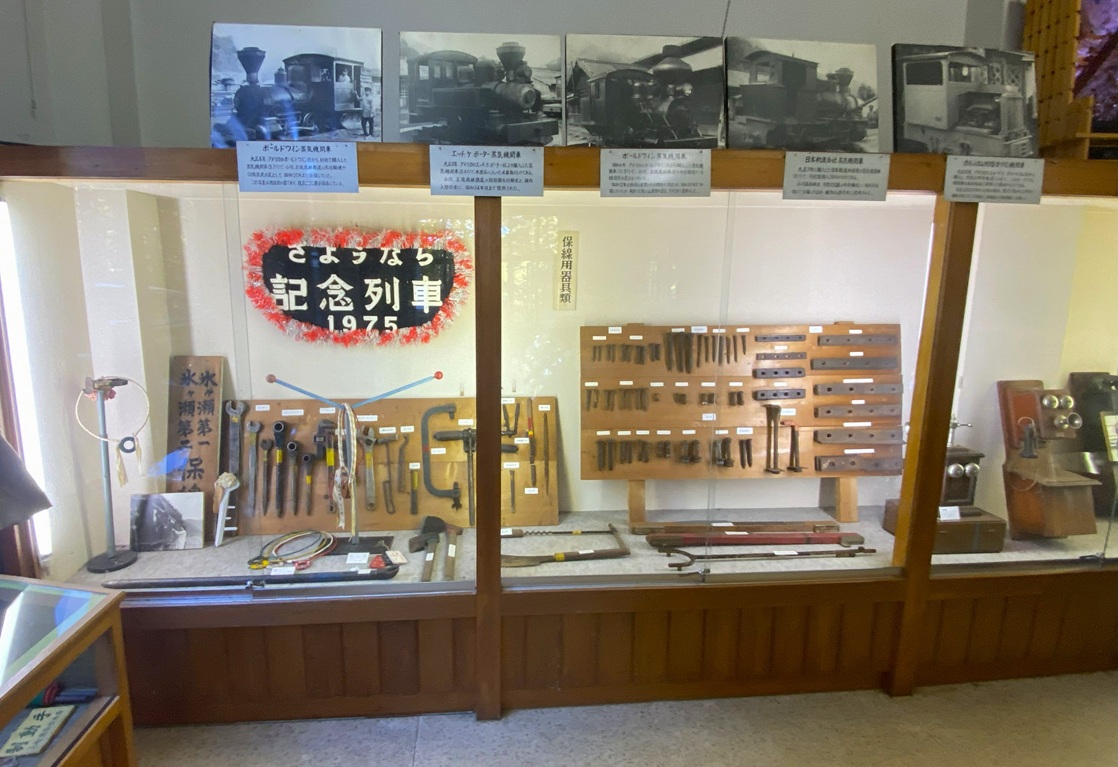 森林鉄道記念館の展示