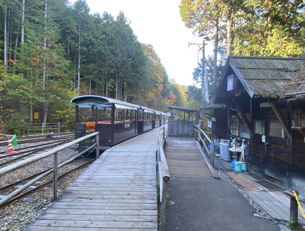 森林鉄道のホーム