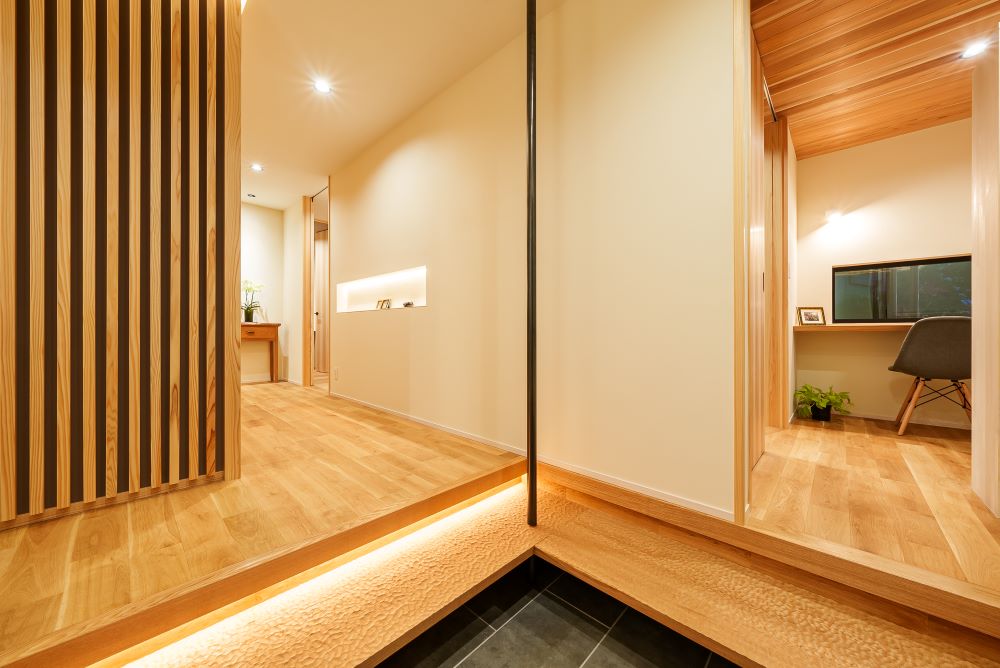 なぐり加工の式台