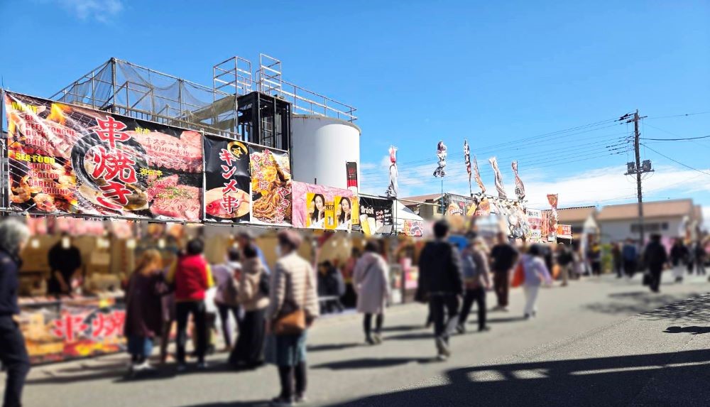 河津桜まつりの屋台の様子
