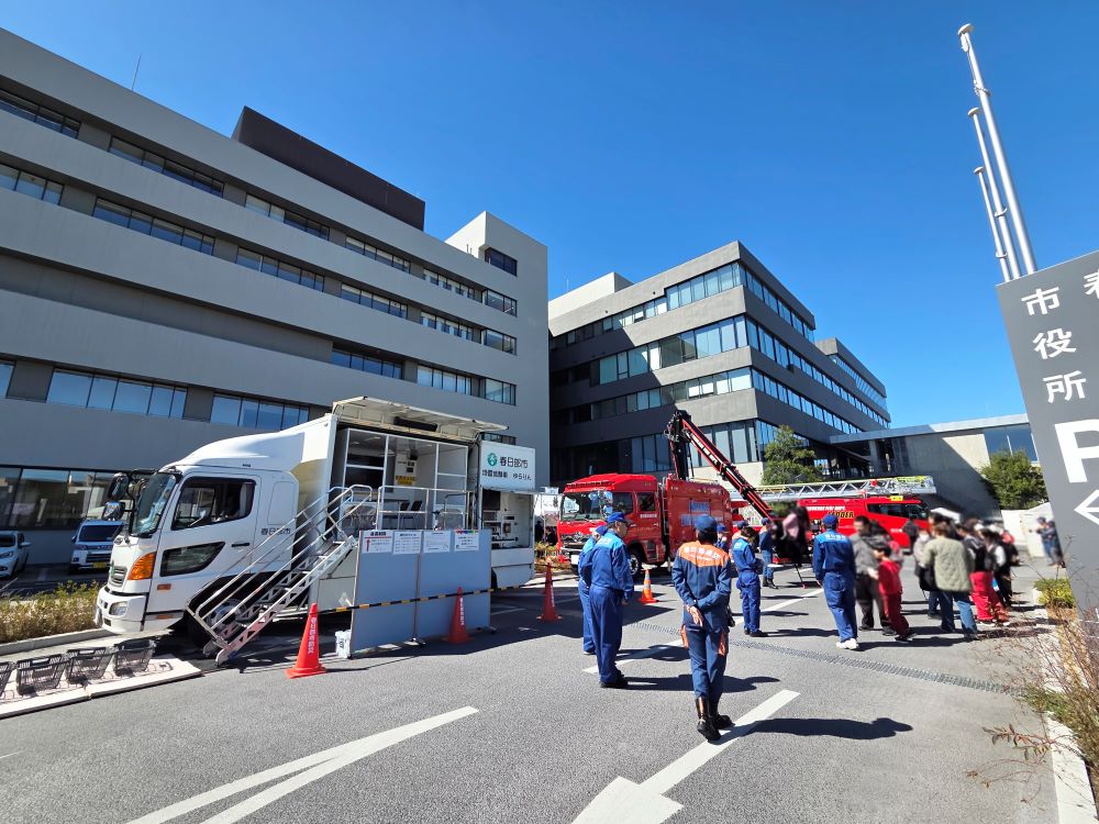 はしご車搭乗体験