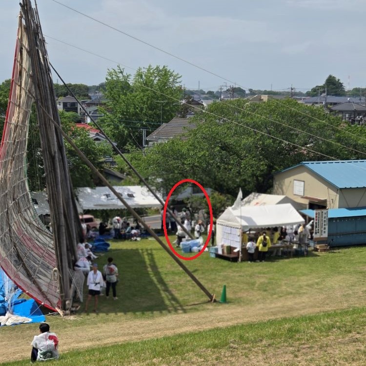 下流会場の迂回路への入口