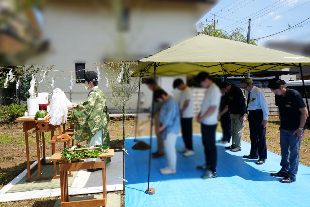 千葉県市川市の地鎮祭の様子