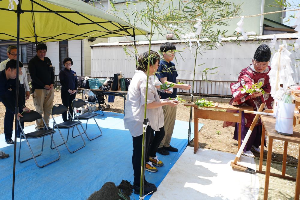埼玉県春日部市の地鎮祭 玉串奉奠