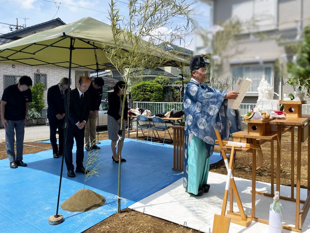 千葉県野田市の無添加無垢の家地鎮祭
