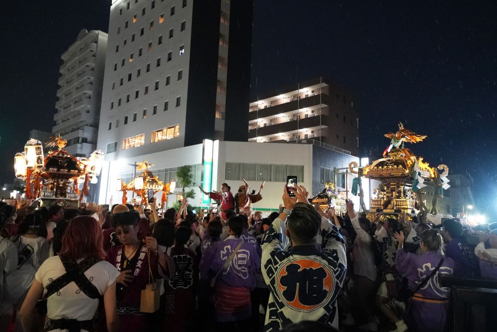 4基の神輿、春日部夏祭り最大の見せ場